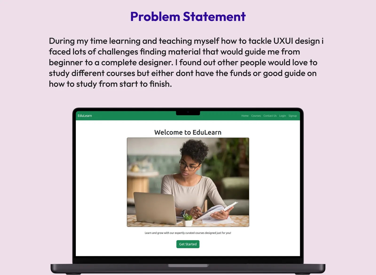 EduLearn Platform screen 2 of 5