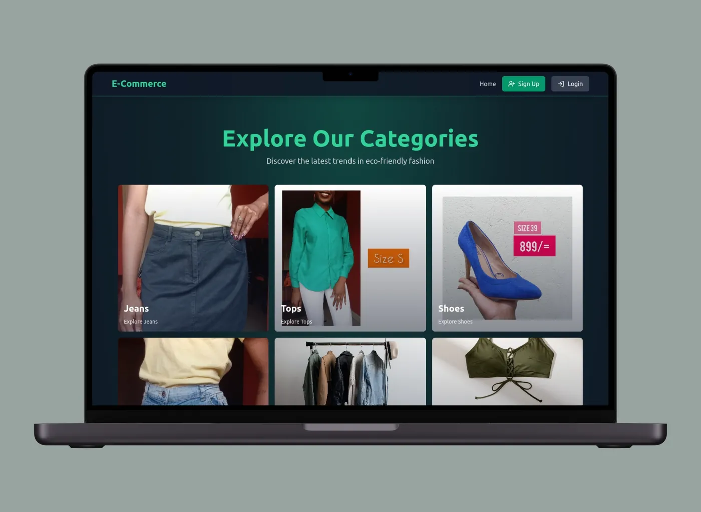 Everyday Finds e-commerce storefront category grid