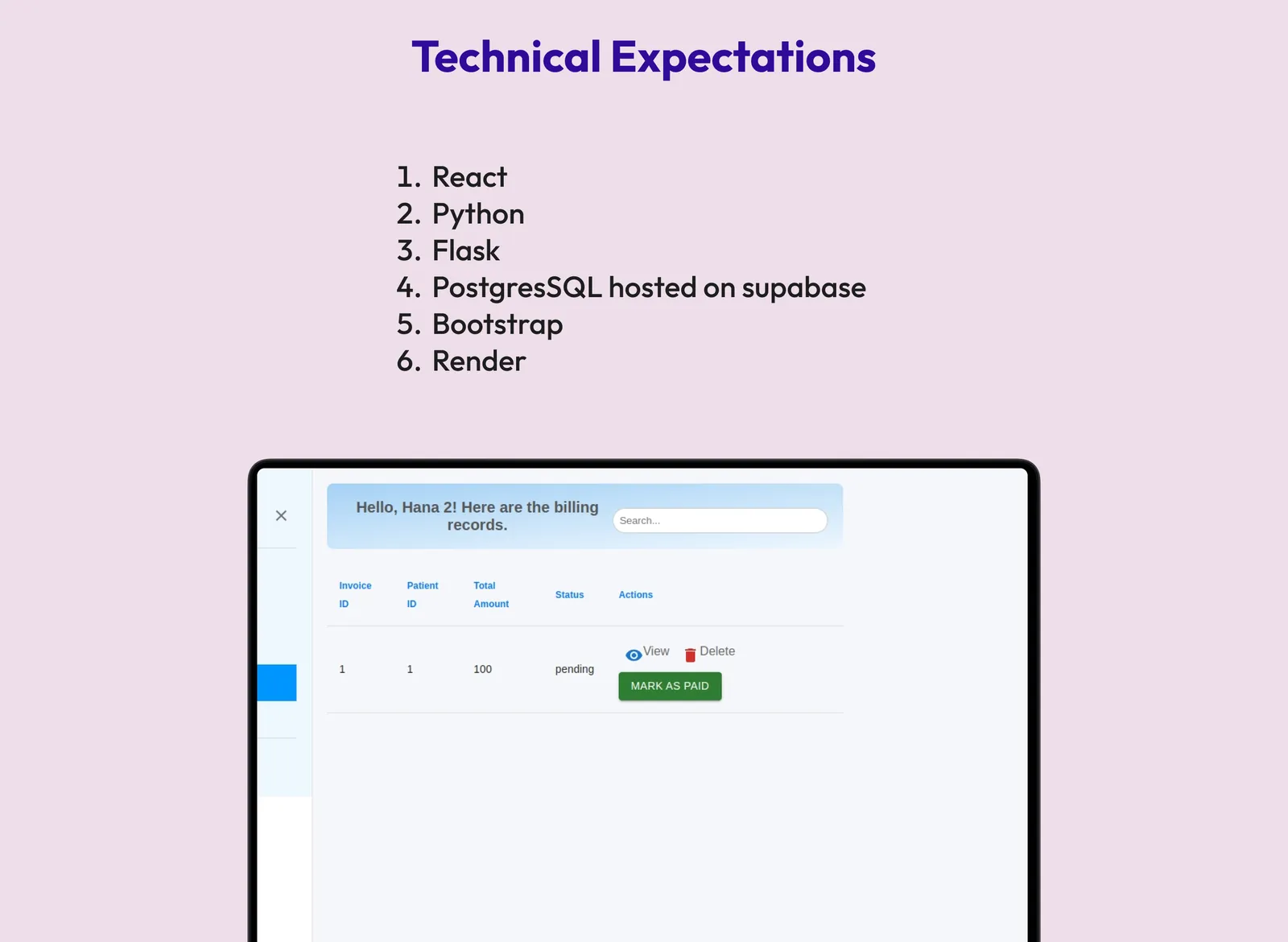 Hospital Management System screen 5 of 5